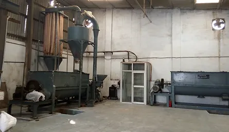 Production equipment in operation